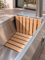 Plateforme perforée et structure acier de la baignoire Écume