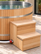 Détail de finition du bain nordique Escale