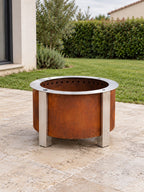 Brasero Brise dans un jardin