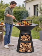 Cuisson au brasero plancha Phare noir