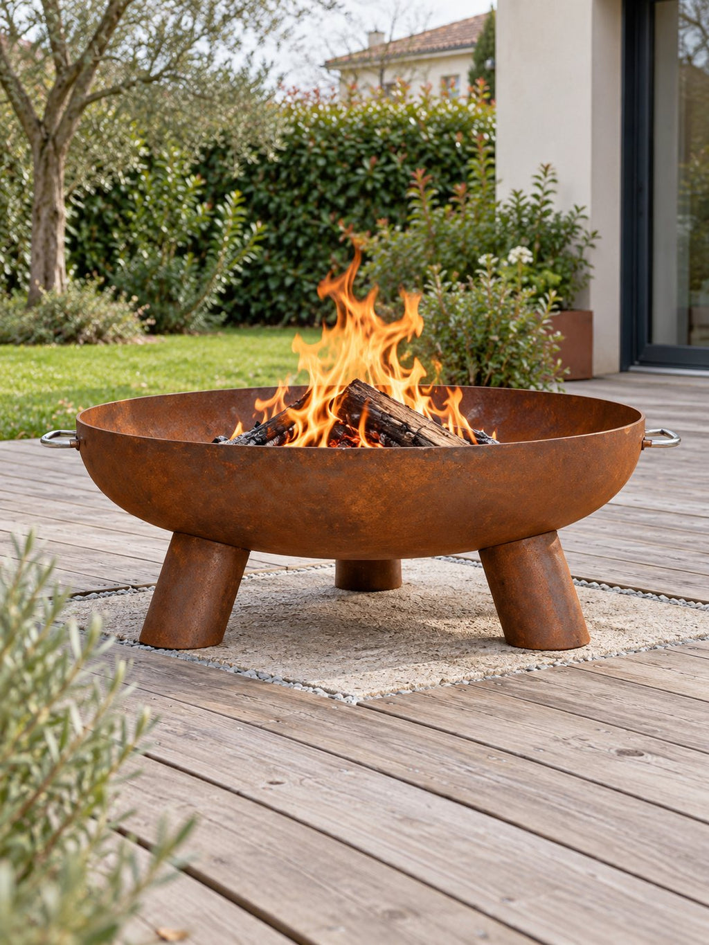 Coupe de la vasque à feu Grève vue de dessus