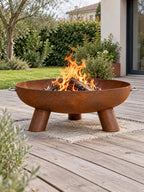 Coupe de la vasque à feu Grève vue de dessus